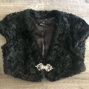 Forever 21 Faux Fur Bolero Cropped Jacket
